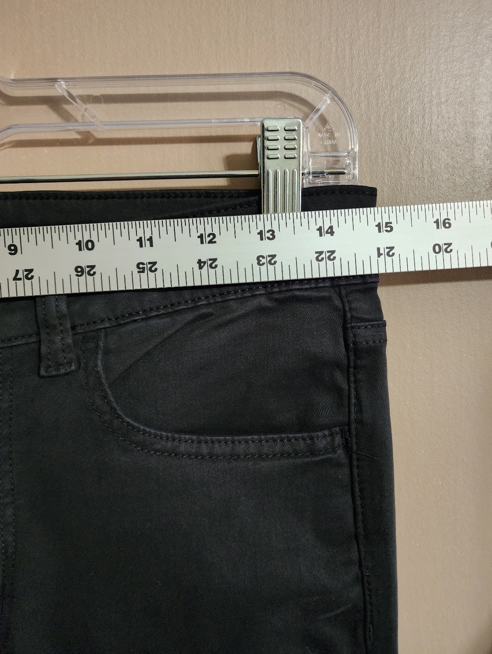 Super High Rise Skinny Jegging | Black Coated Jeans | American Eagle AEO | 6 X-L - Picture 4 of 9